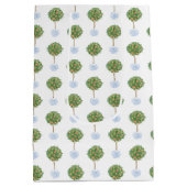 ウォーターカラーハッピーホリデーズシトラスオレンジツリー ミディアムペーパーバッグ (裏面)