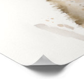 ウォーターカラーハッピーライオンベビー子供部屋ジャングルサファリ ポスター (角)