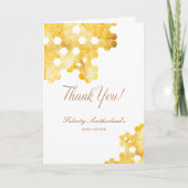 ウォーターカラーハニカム&ビーベビーシャワーありがとう サンキューカード (正面)