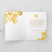 ウォーターカラーハニカム&ビーベビーシャワーありがとう サンキューカード (内部)