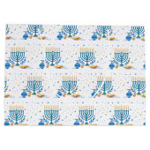 ウォーターカラーハヌッカホリデイ ラージペーパーバッグ (裏面)