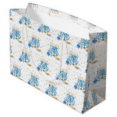 ウォーターカラーハヌッカホリデイ ラージペーパーバッグ (裏面アングル)