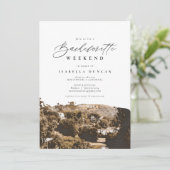 ウォーターカラーハリウッドカリフォルニアサインパームツリー 招待状 (スタンド正面)