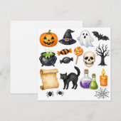 ウォーターカラーハロウィンコラージュ シーズンカード (正面/裏面)