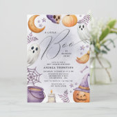 ウォーターカラーハロウィンリトルブーベイビーシャワー 招待状 (スタンド正面)