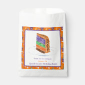 ウォーターカラーハロウィーンお誕生日ケーキありがとう フェイバーバッグ (正面)