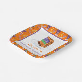 ウォーターカラーハロウィーンお誕生日ケーキありがとう ペーパープレート (傾斜あり)