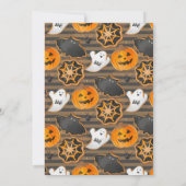 ウォーターカラーハロウィーンクッキー誕生日パーティー 招待状 (裏面)