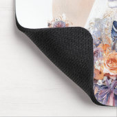 ウォーターカラーハロウィーンスケルトンマウスパッド マウスパッド (コーナー)