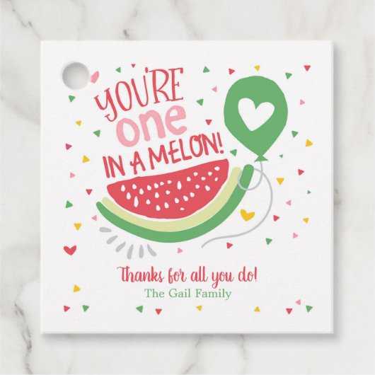 ウォーターカラーハロウィーントリートメッセージカード フェイバータグ (正面)