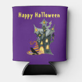 ウォーターカラーハロウィーンハウス&ハット 缶クーラー (正面)