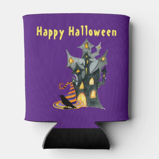 ウォーターカラーハロウィーンハウス&ハット 缶クーラー (裏面)