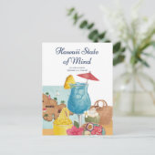 ウォーターカラーハワイアロハ私のハートあなたが盗んだ – ああ ポストカード (スタンド正面)