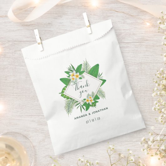 ウォーターカラーハワイアンアロハルアウ(ハワイ式宴会)結婚ズゲストフリット フェイバーバッグ (クリップ留めされた状態)