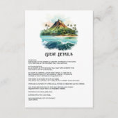 ウォーターカラーハワイ結婚ズゲスト詳細 エンクロージャーカード (正面)