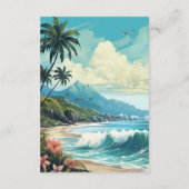 ウォーターカラーハワイ結婚ズゲスト詳細 エンクロージャーカード (裏面)