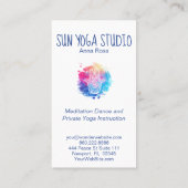 *~*ウォーターカラーハンサハンドヨガスパ 名刺 (裏面)