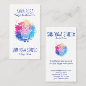 *~*ウォーターカラーハンサハンドヨガスパ 名刺 (正面/裏面)