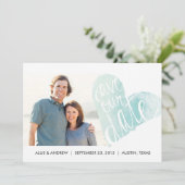 ウォーターカラーハートの結婚式延期のお知らせ 招待状 (スタンド正面)