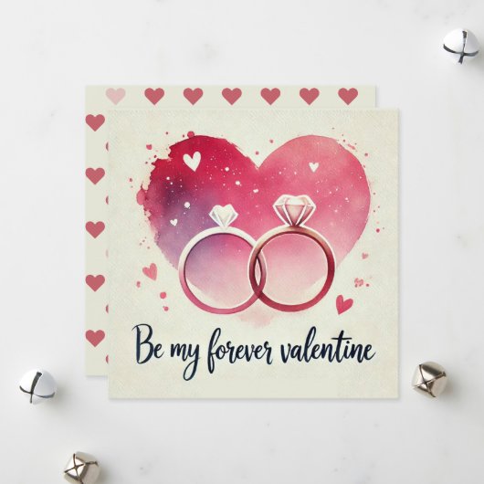 ウォーターカラーハートリング - 永遠に私のもの  シーズンカード (正面/裏面インサイチュ)