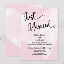 ウォーターカラーハート ピンクのJust Married スクリプト