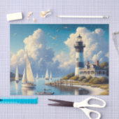ウォーターカラーハーバータウンライトハウス 薄葉紙 (クラフト)