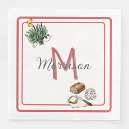 ウォーターカラーハーブ&ブレッドファームハウスレッドカスタム