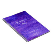 ウォーターカラーバイオレットヘアサロンアポイントメント本 ノートブック (右側)