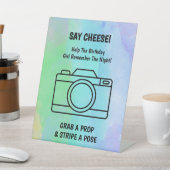 ウォーターカラーバスボム誕生日自撮 台座サイン (インサイチュ)