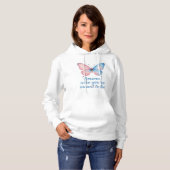 ウォーターカラーバタフライモチベーショナルTシャツ パーカ (正面フル)