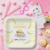 ウォーターカラーバナナケーキ 誕生日パーティー ペーパープレート (パーティー)
