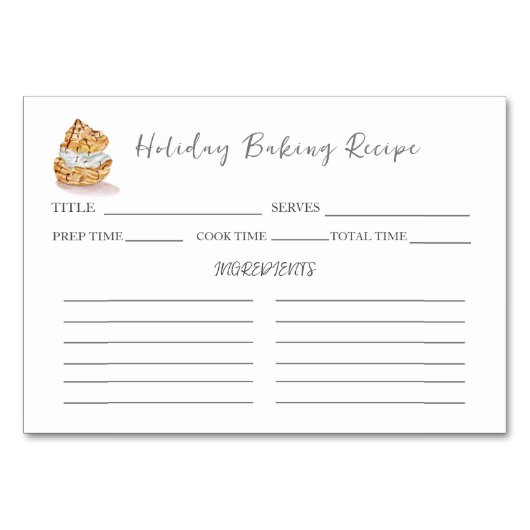 ウォーターカラーバニラパフペーストリーホリデーエクスチェンジ テーブルナンバー (正面)