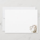 ウォーターカラーバニーアンダーマグノリアツリーハッピーイースター ノートカード (裏面)