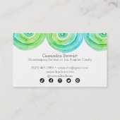 ウォーターカラーバブルのハウスキーピング清掃ホーム 名刺 (裏面)