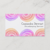 ウォーターカラーバブルのハウスキーピング清掃ホーム 名刺 (正面)