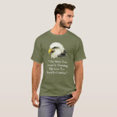ウォーターカラーバルドイーグルシールの引用 Tシャツ (正面フル)