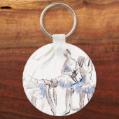 ウォーターカラーバレエ踊りバレリーナ キーホルダー (正面)