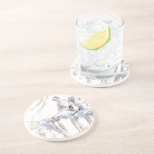 ウォーターカラーバレエ踊りバレリーナ コースター (側面)