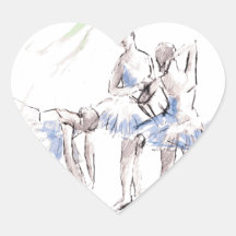 ウォーターカラーバレエ踊りバレリーナ