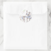 ウォーターカラーバレエ踊りバレリーナ ラウンドシール (バッグ)