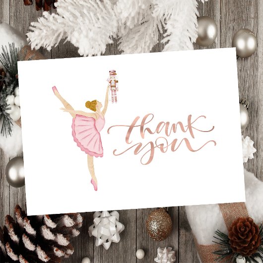 ウォーターカラーバレリナくるみ割りサンキューカード サンキューカード