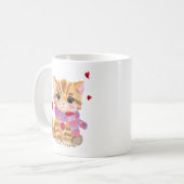 ウォーターカラーバレンタインデーキティ コーヒーマグカップ (正面左)