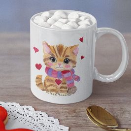 ウォーターカラーバレンタインデーキティ コーヒーマグカップ