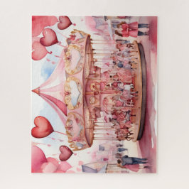 ウォーターカラーバレンタインデー回転木馬 ジグソーパズル