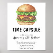 ウォーターカラーバーガーのタイムカプセル1歳の誕生日 ポスター (正面)
