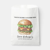 ウォーターカラーバーガーパーティー誕生日ありがとう フェイバーバッグ (正面)