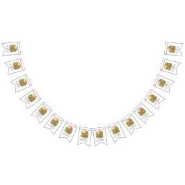 ウォーターカラーバーガーパーティー誕生日 バンティングフラッグ