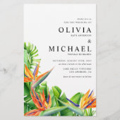 ウォーターカラーバーズオブパラダイス結婚式招待状 (正面)