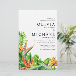 ウォーターカラーバーズオブパラダイス結婚式招待状