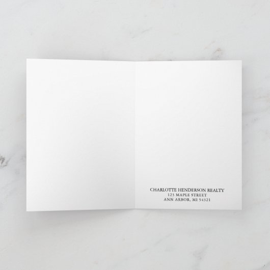 ウォーターカラーバードハウスハッピーハウス誕生日カード カード (内部)